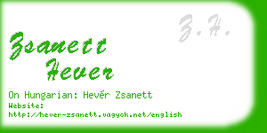 zsanett hever business card