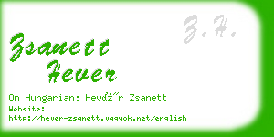 zsanett hever business card